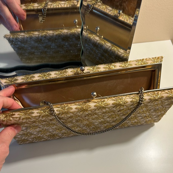 ♥️ Stunningly gorgeous gold vintage purse, 1950s-60s - Picture 6 of 6